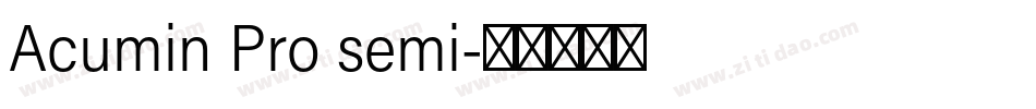 Acumin Pro semi字体转换